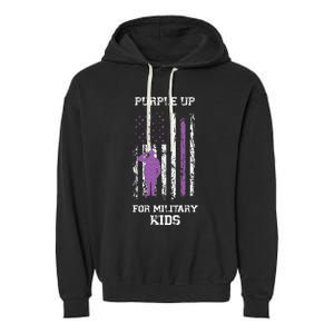 Military lovers Purple Up For Military Month Garment-Dyed Fleece Hoodie