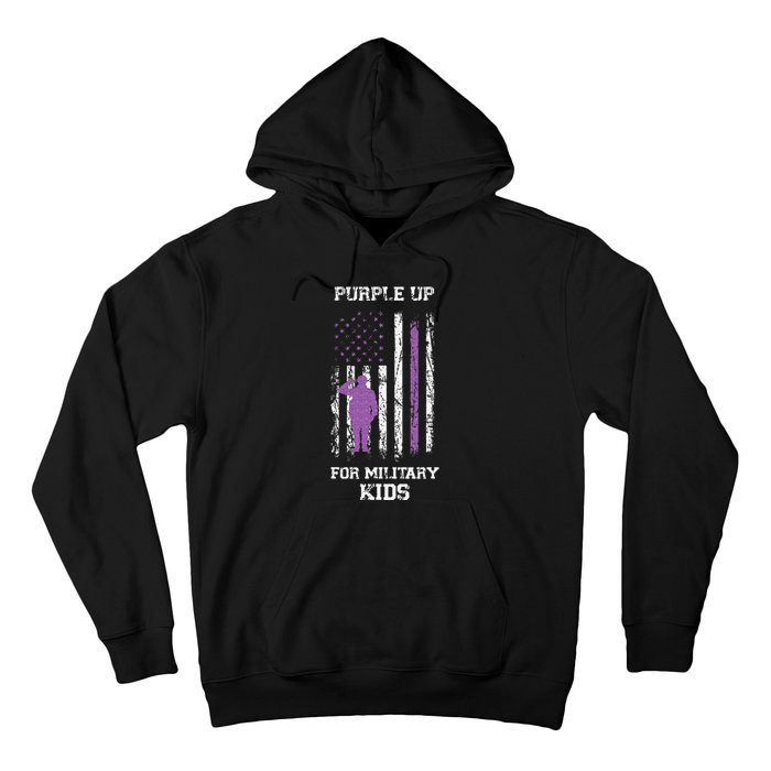 Military lovers Purple Up For Military Month Hoodie