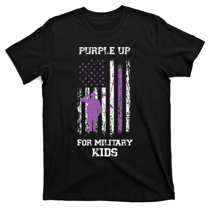 Military lovers Purple Up For Military Month T-Shirt