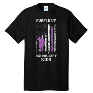 Military lovers Purple Up For Military Month Tall T-Shirt