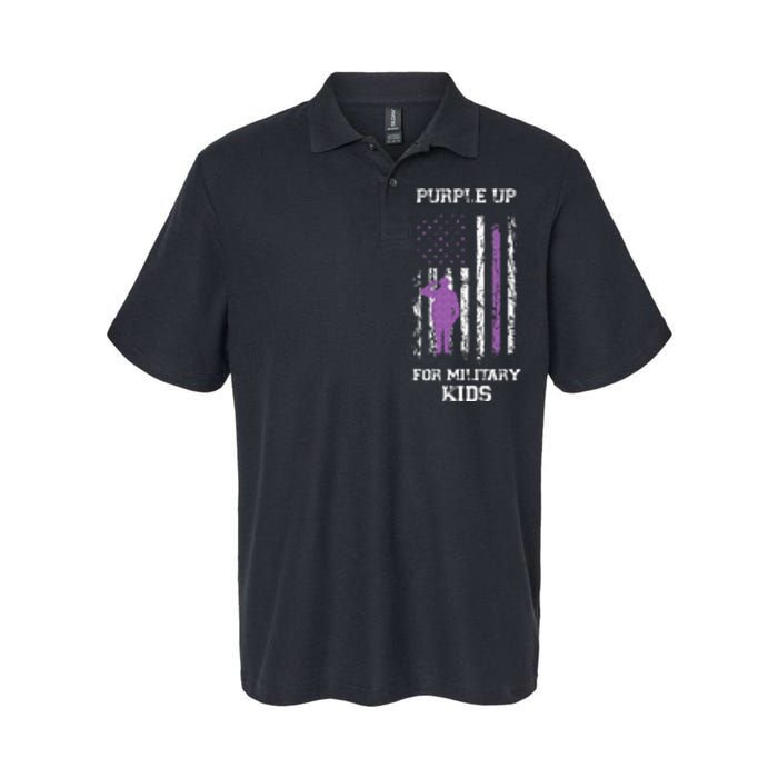 Military lovers Purple Up For Military Month Softstyle Adult Sport Polo