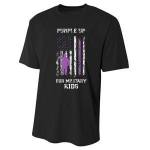 Military lovers Purple Up For Military Month Performance Sprint T-Shirt