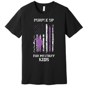 Military lovers Purple Up For Military Month Premium T-Shirt