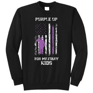 Military lovers Purple Up For Military Month Tall Sweatshirt