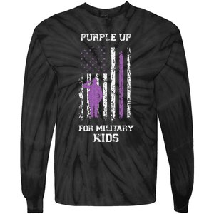 Military lovers Purple Up For Military Month Tie-Dye Long Sleeve Shirt