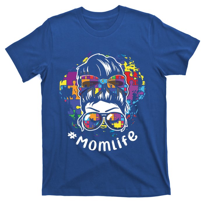 Mommy Life Proud Mama Mom Puzzle April Blue Autism Awareness Great Gift T-Shirt