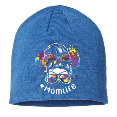 Mommy Life Proud Mama Mom Puzzle April Blue Autism Awareness Great Gift Sustainable Beanie