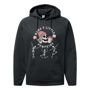 MamaS Little Pumpkins Skeleton Halloween Fall Thanksgiving Performance Fleece Hoodie