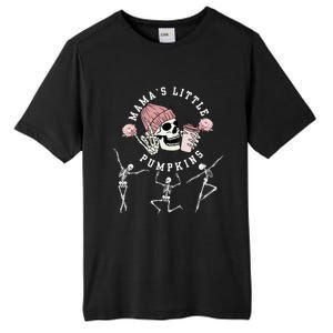 MamaS Little Pumpkins Skeleton Halloween Fall Thanksgiving Tall Fusion ChromaSoft Performance T-Shirt