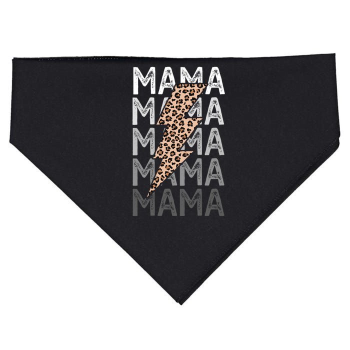 Mama Leopard Print New Mom Baby Shower USA-Made Doggie Bandana