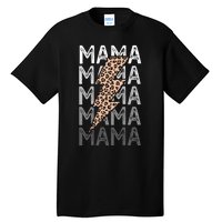 Mama Leopard Print New Mom Baby Shower Tall T-Shirt