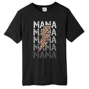 Mama Leopard Print New Mom Baby Shower Tall Fusion ChromaSoft Performance T-Shirt