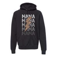 Mama Leopard Print New Mom Baby Shower Premium Hoodie