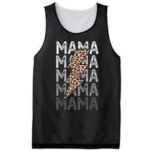 Mama Leopard Print New Mom Baby Shower Mesh Reversible Basketball Jersey Tank