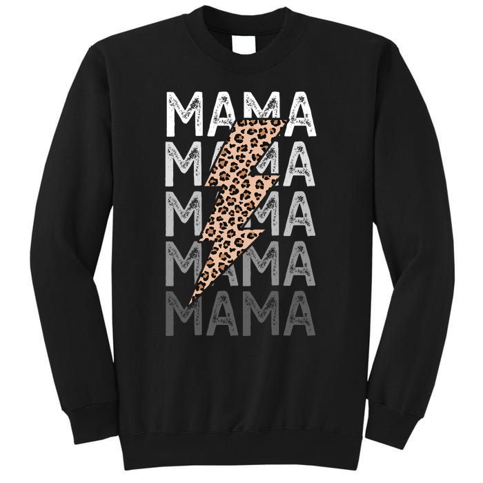 Mama Leopard Print New Mom Baby Shower Tall Sweatshirt