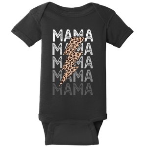 Mama Leopard Print New Mom Baby Shower Baby Bodysuit