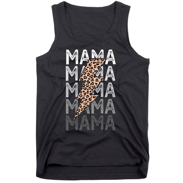 Mama Leopard Print New Mom Baby Shower Tank Top