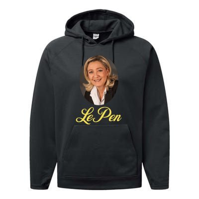 Marine Le Pen France Performance Fleece Hoodie