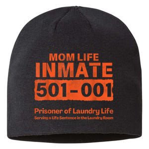 Mom Life Prisoner Inmate Funny Jail Halloween Costume Sustainable Beanie