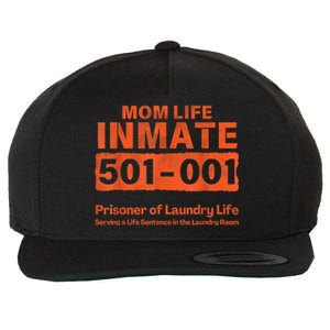 Mom Life Prisoner Inmate Funny Jail Halloween Costume Wool Snapback Cap