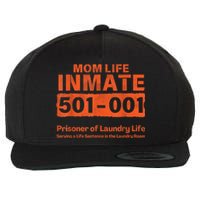 Mom Life Prisoner Inmate Funny Jail Halloween Costume Wool Snapback Cap