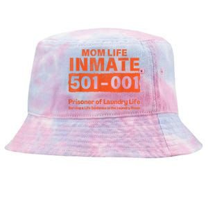 Mom Life Prisoner Inmate Funny Jail Halloween Costume Tie-Dyed Bucket Hat