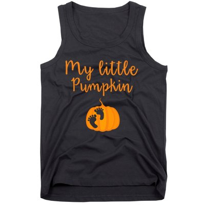 My Little Pumpkin Pregnancy Bump Baby Shower Halloween Tee Tank Top