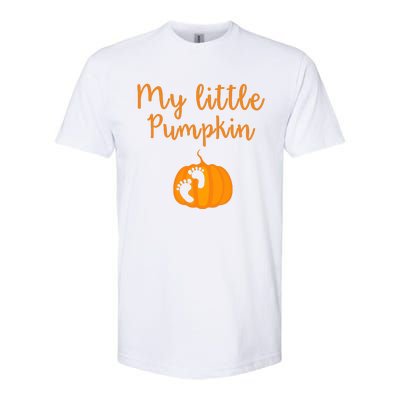 My Little Pumpkin Pregnancy Bump Baby Shower Halloween Tee Softstyle® CVC T-Shirt