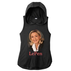 Marine Le Pen France Ladies PosiCharge Tri-Blend Wicking Draft Hoodie Tank