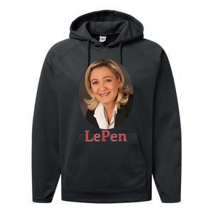 Marine Le Pen France Performance Fleece Hoodie