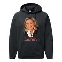 Marine Le Pen France Performance Fleece Hoodie