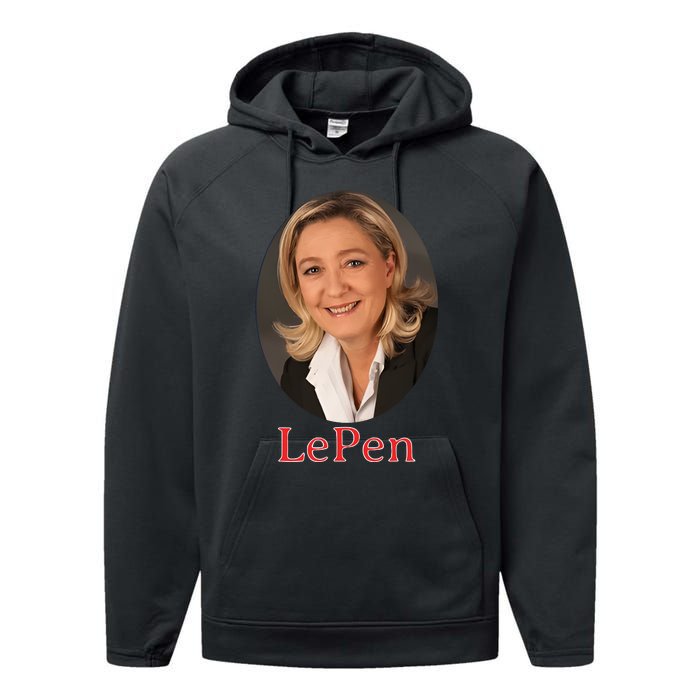 Marine Le Pen France Performance Fleece Hoodie