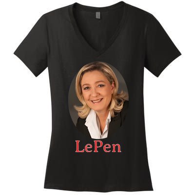 Marine Le Pen France Women's V-Neck T-Shirt