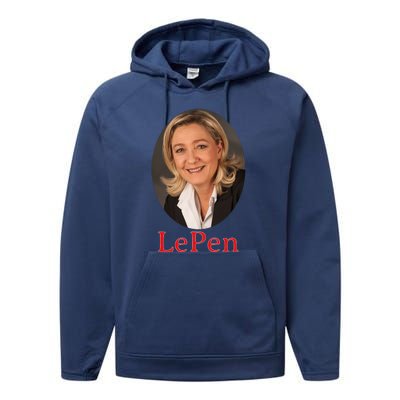 Marine Le Pen France Performance Fleece Hoodie