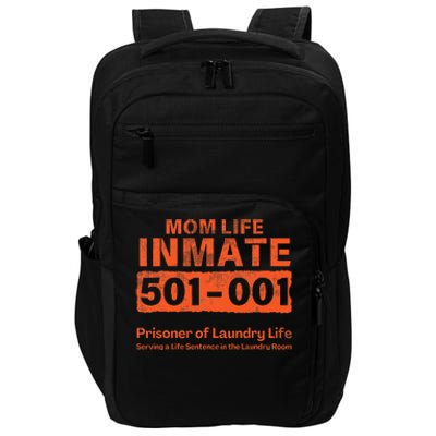 Mom Life Prisoner Inmate Jail Halloween Costume Impact Tech Backpack