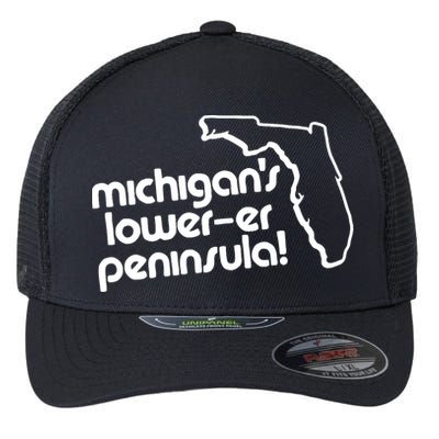 Michigans LowerEr Peninsula Apparel Flexfit Unipanel Trucker Cap