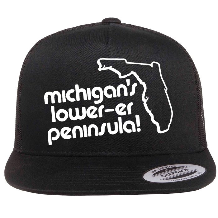 Michigans LowerEr Peninsula Apparel Flat Bill Trucker Hat