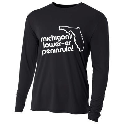 Michigans LowerEr Peninsula Apparel Cooling Performance Long Sleeve Crew
