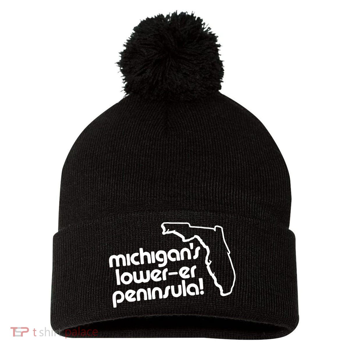Michigans LowerEr Peninsula Apparel Pom Pom 12in Knit Beanie