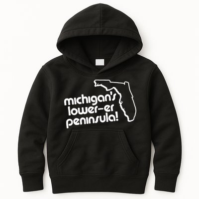 Michigans LowerEr Peninsula Apparel Kids Hoodie