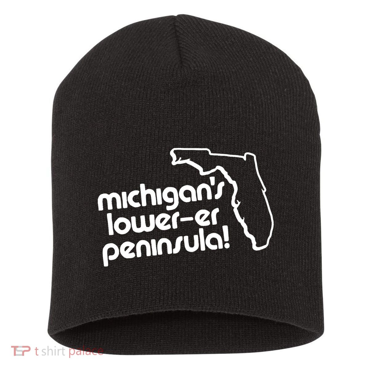 Michigans LowerEr Peninsula Apparel Short Acrylic Beanie