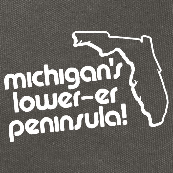 Michigans LowerEr Peninsula Apparel Cotton Canvas Backpack