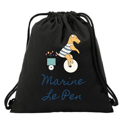 Marine Le Pen France Drawstring Bag