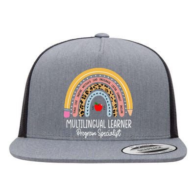 Multilingual Learner Program Specialist Rainbow El Teacher Flat Bill Trucker Hat