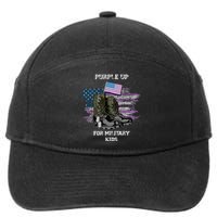 Military lovers Purple Up For Military Month 7-Panel Snapback Hat