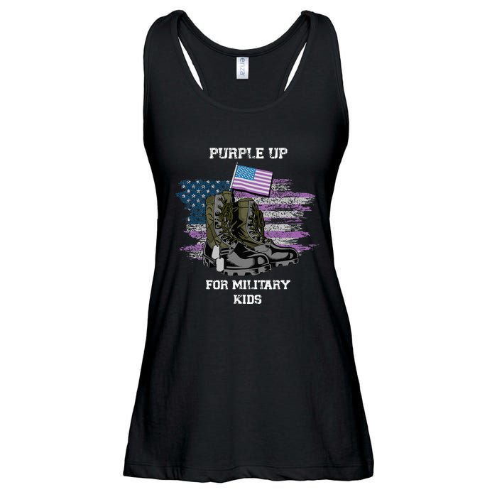 Military lovers Purple Up For Military Month Ladies Essential Flowy Tank