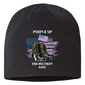 Military lovers Purple Up For Military Month Sustainable Beanie