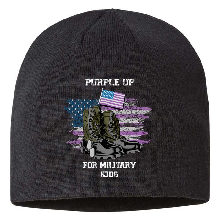 Military lovers Purple Up For Military Month Sustainable Beanie