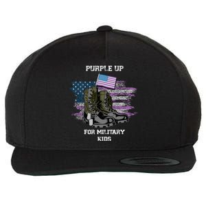 Military lovers Purple Up For Military Month Wool Snapback Cap