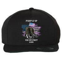 Military lovers Purple Up For Military Month Wool Snapback Cap